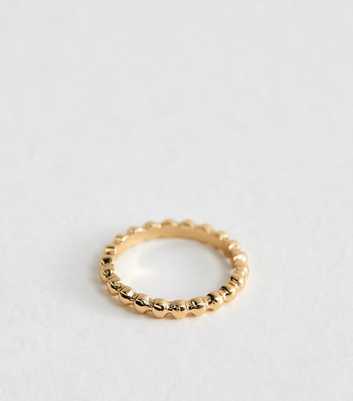 Gold Tone Bubble Ring 