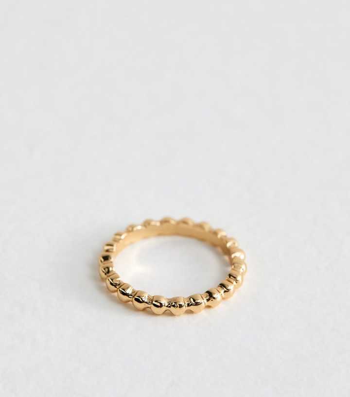 Gold Tone Bubble Ring 