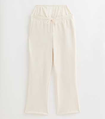 Maternity Cream Wide Leg Joggers