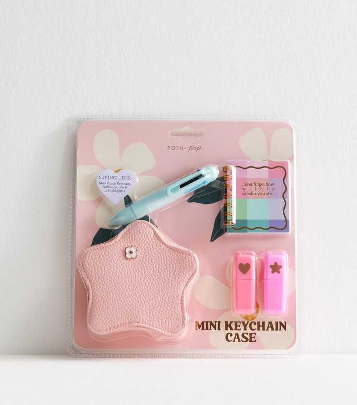 Pink Pouch Keychain Set | New Look