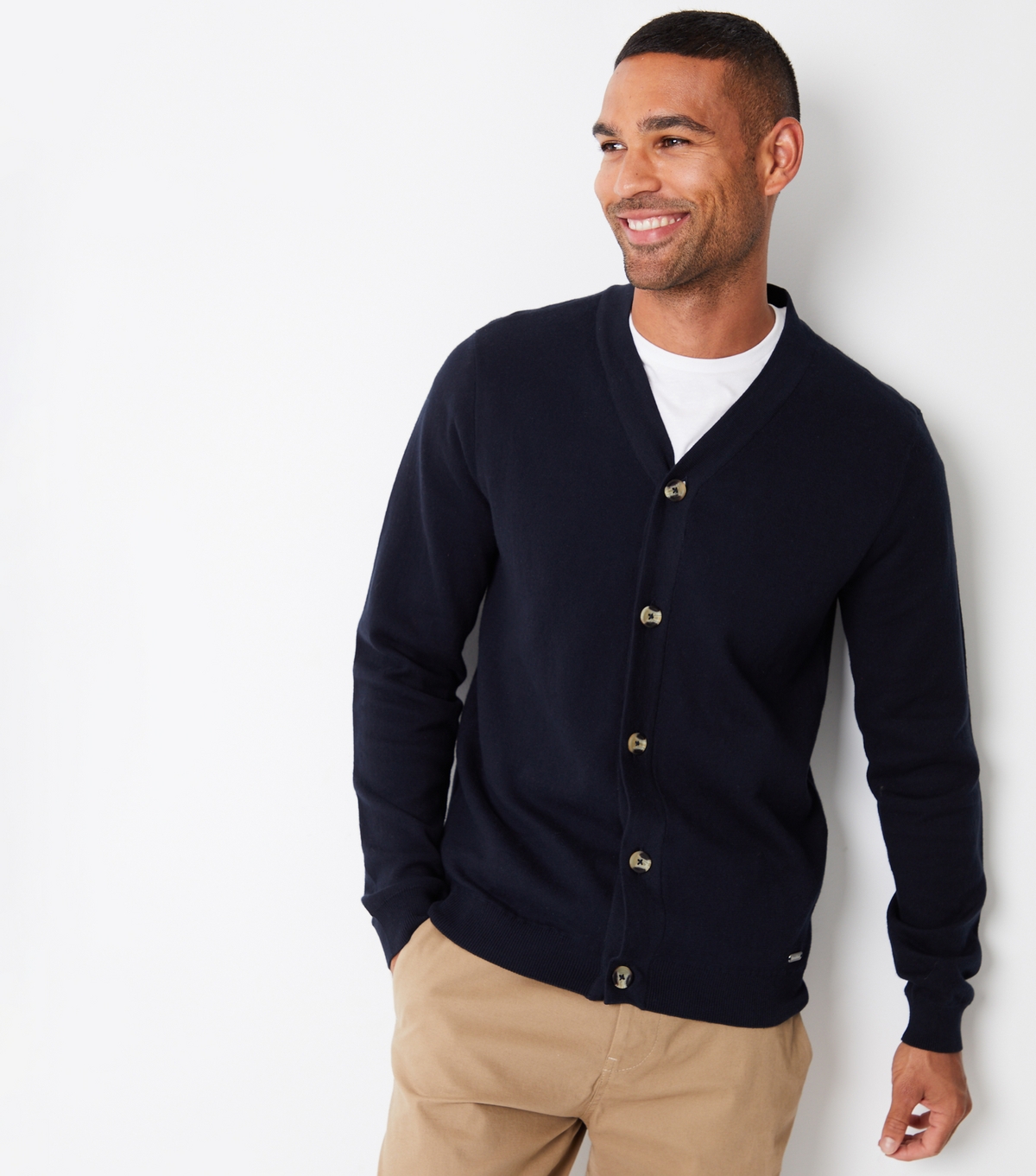 Men's Overton Knit Cardigan Threadbare New Look