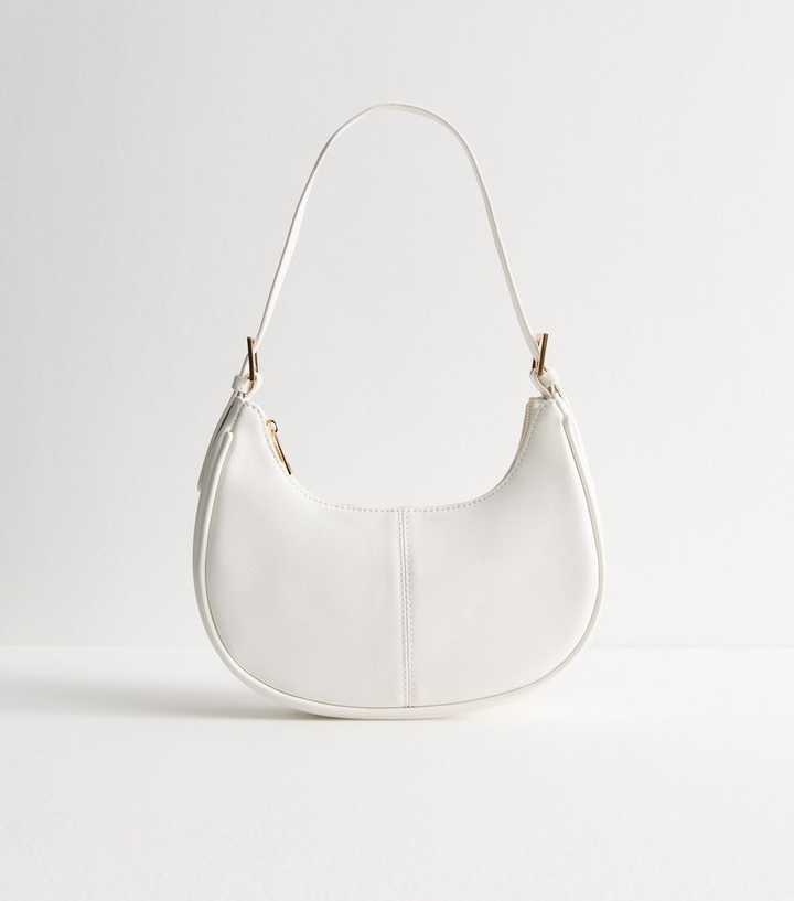 Wavlynn White Faux Leather Shoulder Bag Large Capacity For Women - Elegant Everyday Tote