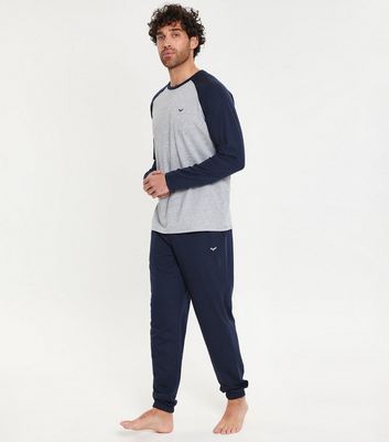 Men's Threadbare Raglan Sleeve Pyjama Set New Look