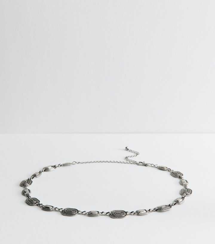 Silver Rope Charm Chain Belt
