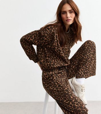 Leopard print joggers discount