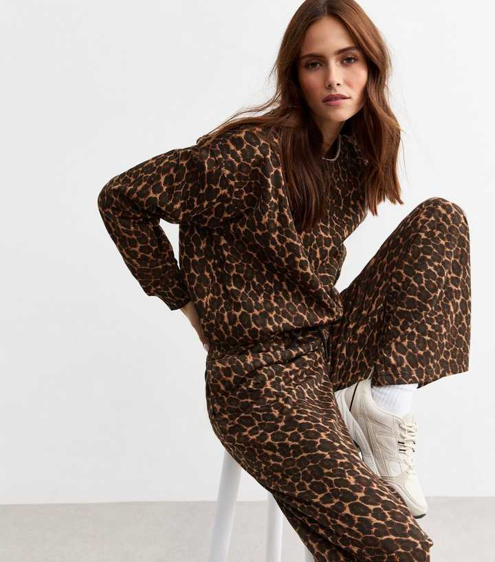 Leopard Print Metallic Glam Jogger