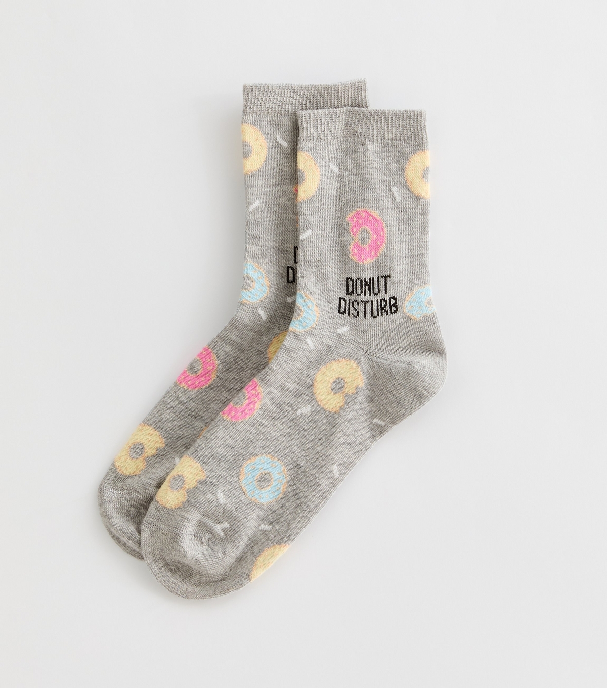 Grey Donut Disturb Socks New Look