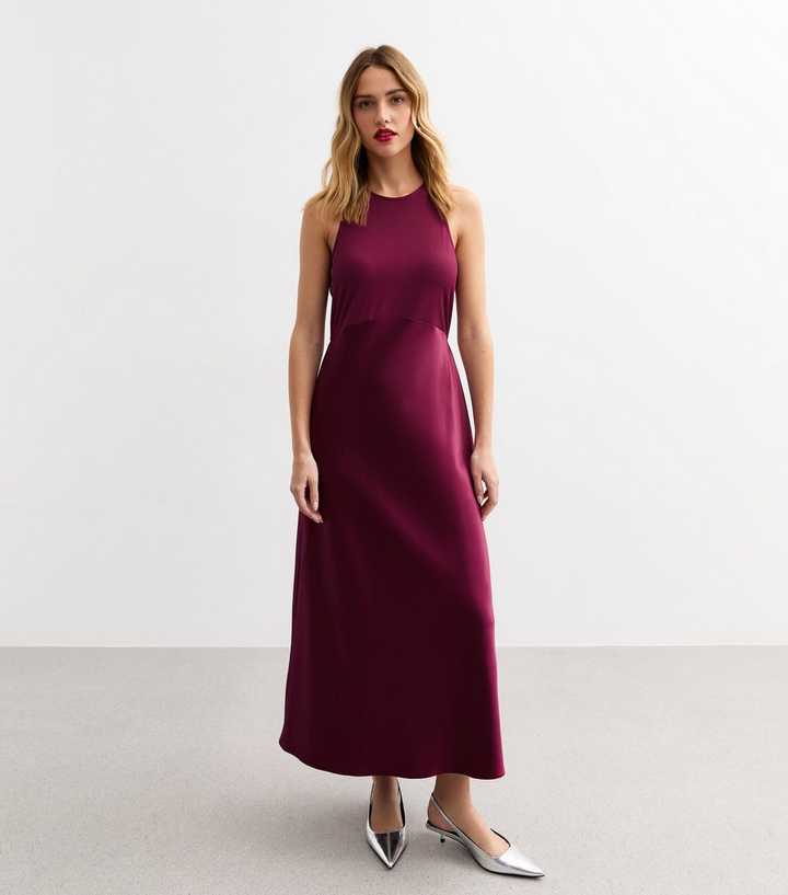 princess polly baby blue dress Buy Reiss Burgundy Tayla Satin Wrap Front Midi Dress from Next Oman