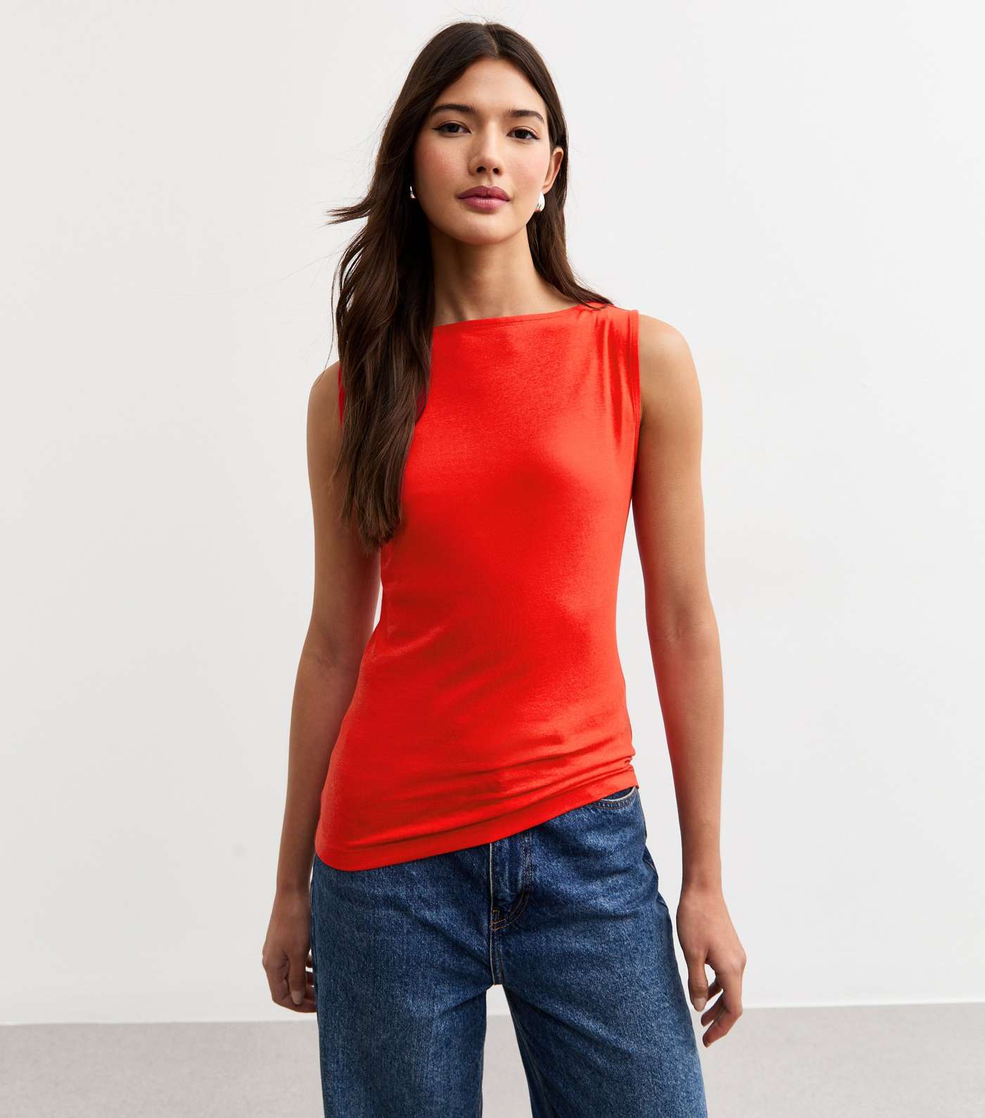 Red Slash Neck Vest | New Look