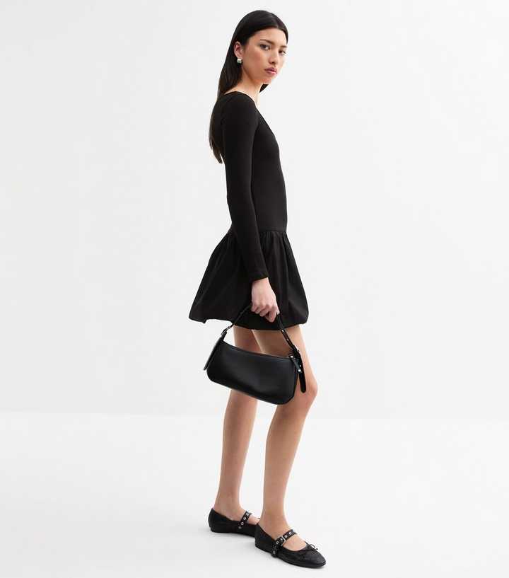 Black Bubble Hem Mini Dress | New Look Black Bubble Hem Mini Dress | New Look