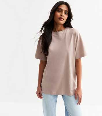 Mink Oversized Crew Neck Tee