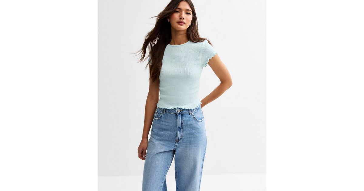 Turtle Neck Light Green T-Shirt & Short Skirt Set