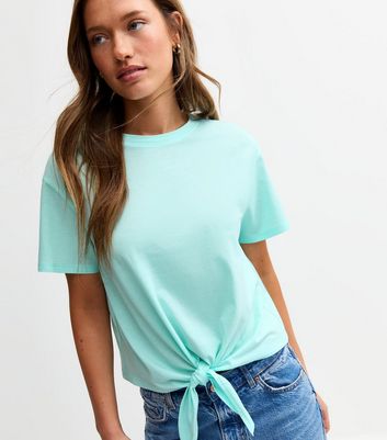 ladies tie front t shirt