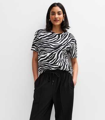 Black Zebra Print T-Shirt