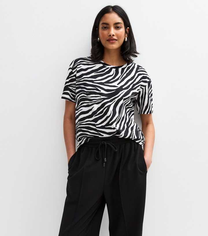 Black Zebra Print T-Shirt