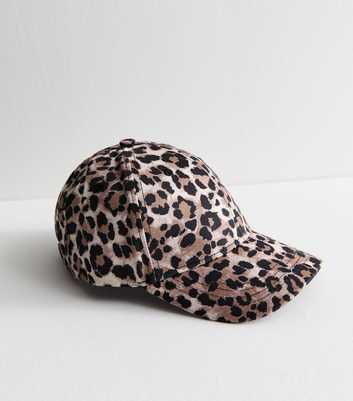 Brown Leopard Print Cap