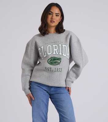 Urban Bliss Marl Grey Florida Oversized Sweatshirt