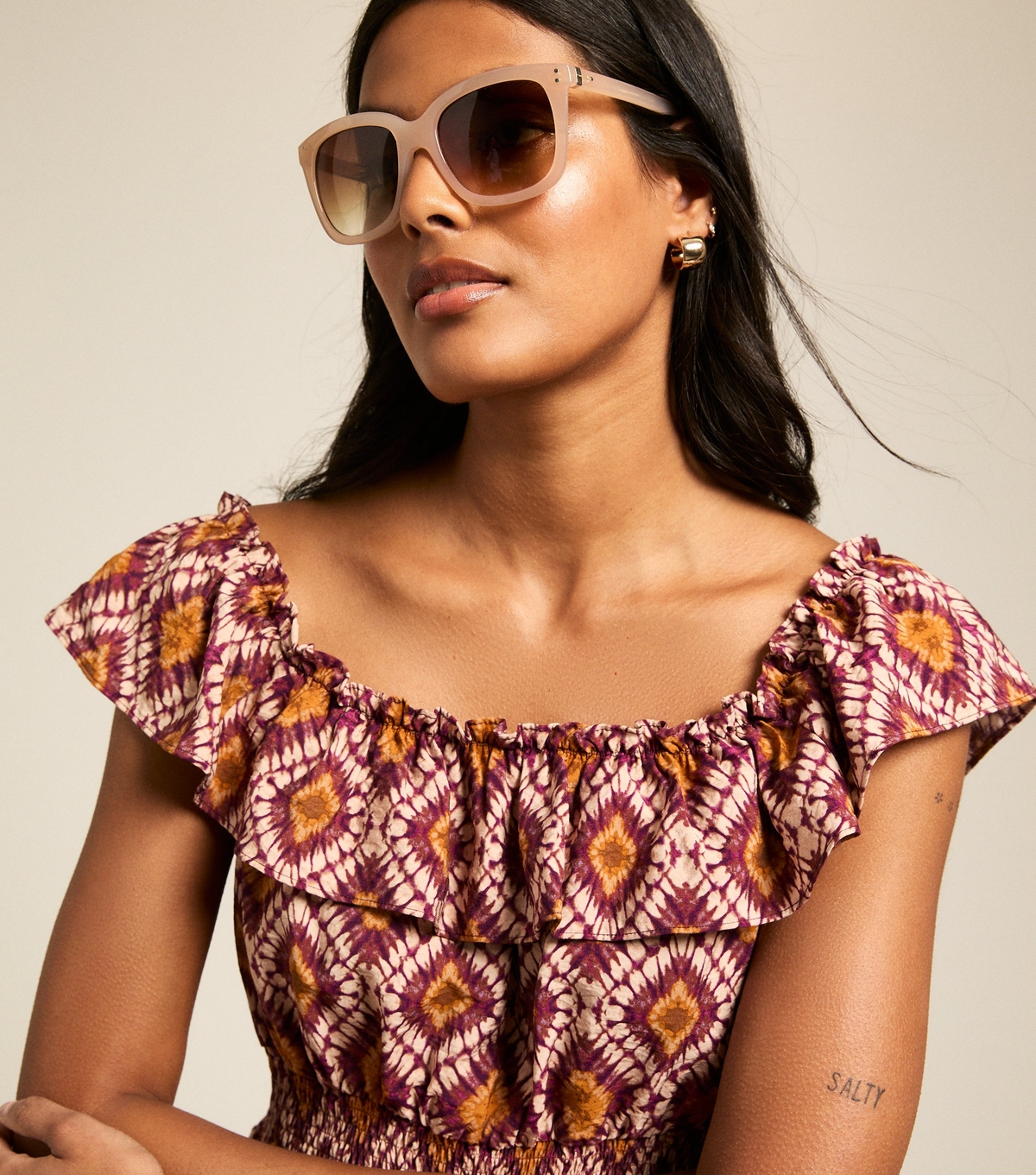 Mink D Frame Sunglasses New Look
