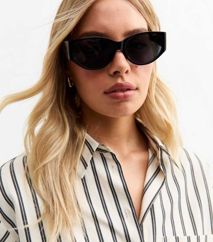 Black Oval Frame Sunglasses