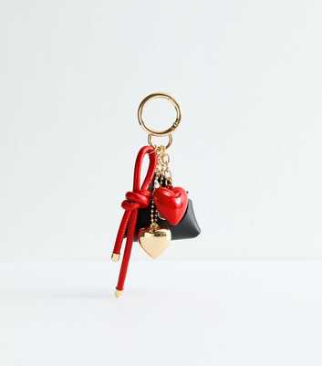 Black Heart And Handbag Bag Charm