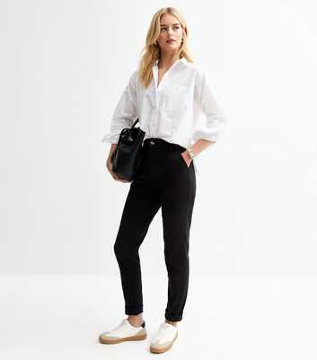 Tall Black Tapered Leg Slim Fit Chino Trousers