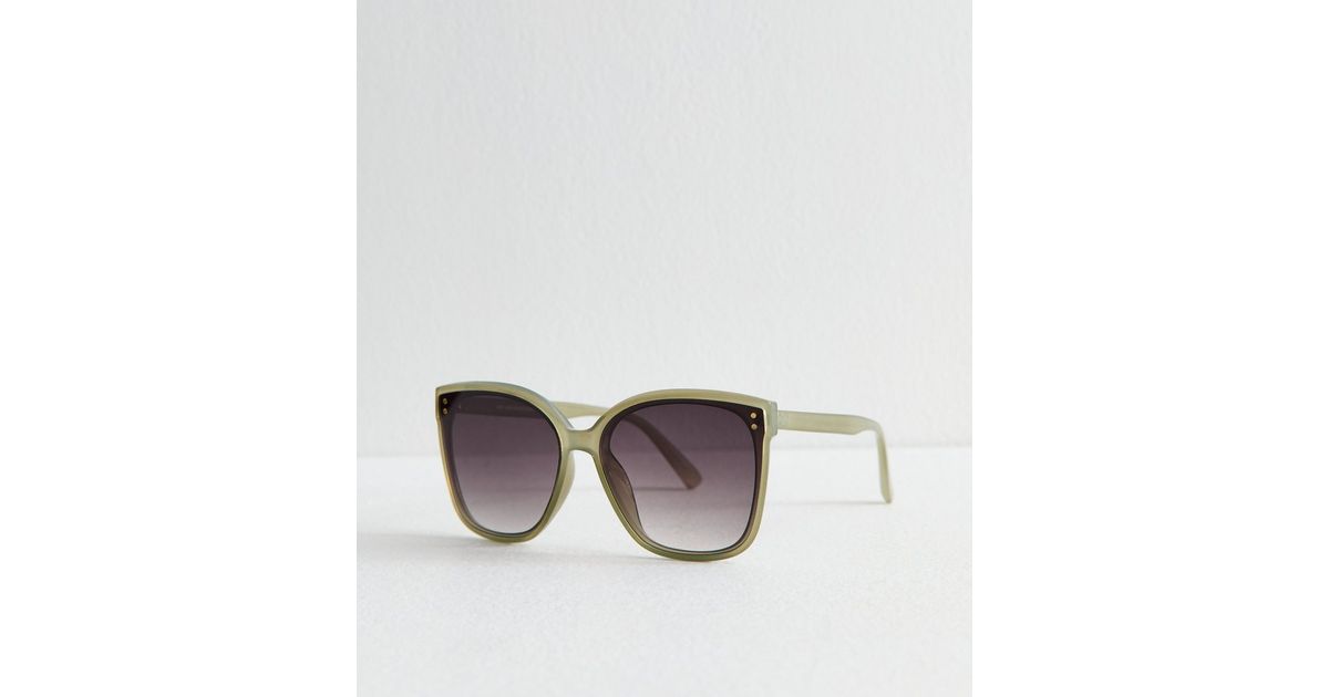 Otami hand embroidered olive sunglasses cover
