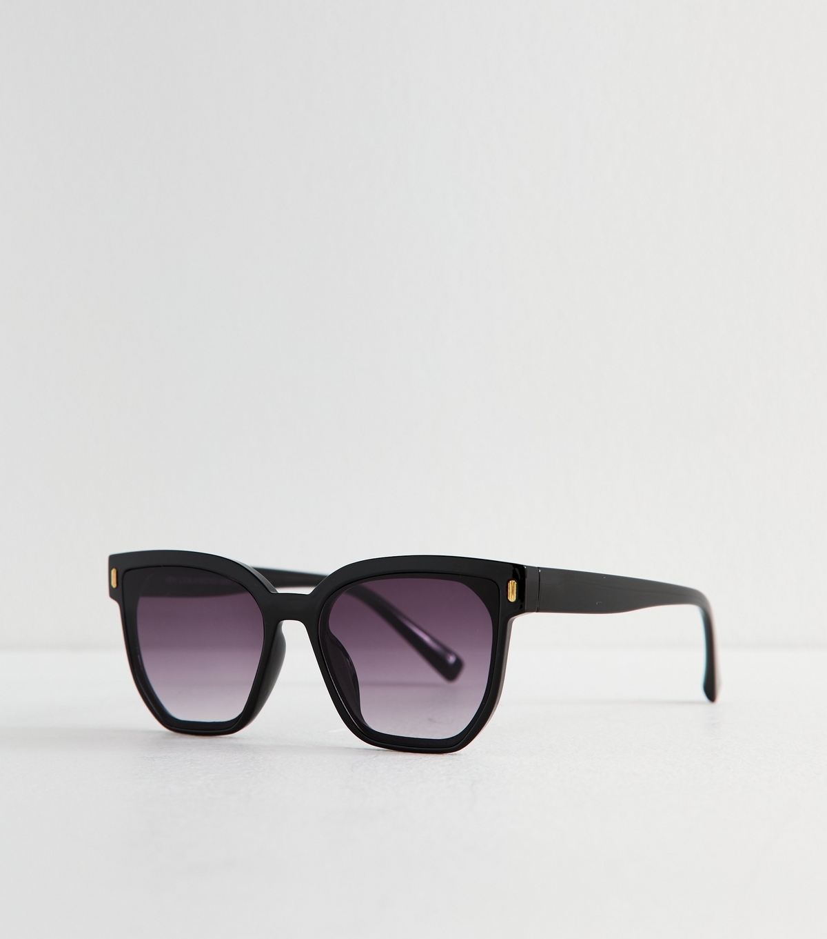 Black Square Frame Wayfarer Sunglasses New Look