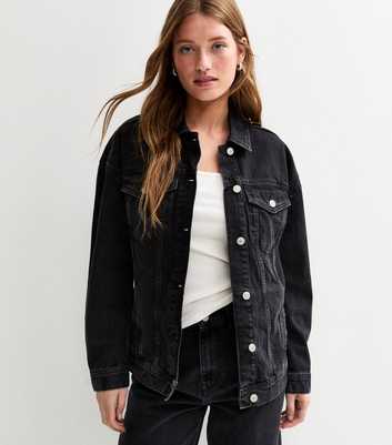 Black Oversized Denim Jacket