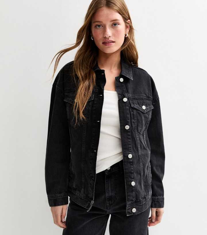 Black Oversized Denim Jacket