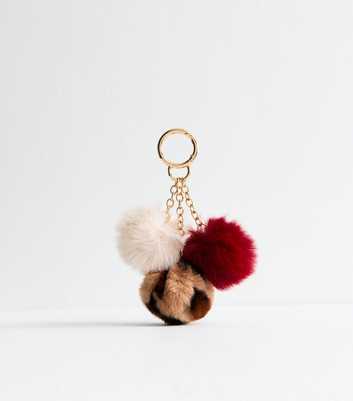 Multicoloured Pom Pom Bag Charm