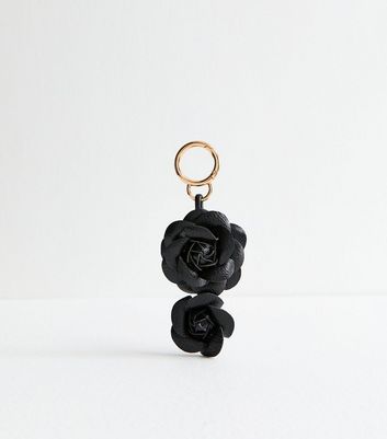 ★Fallett★ Flower keyring padded bag black FLOWER KEY RING PADDED BAG BLACK - FALLETT | 60% - Asian