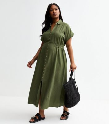curves-dark-khaki-shirred-