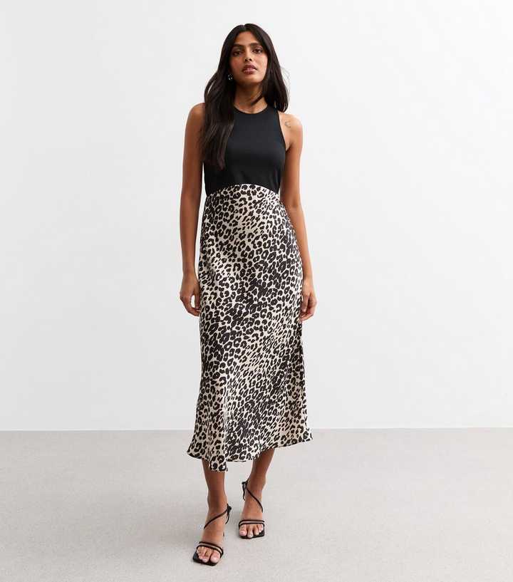 Slit Skirt Black Animal Print Skirt Buy Lipsy Black/White Animal - Main Image