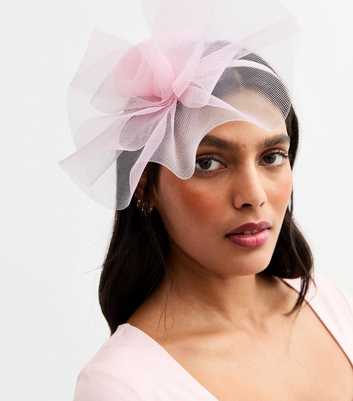 Light Pink Mesh Flower Fascinator