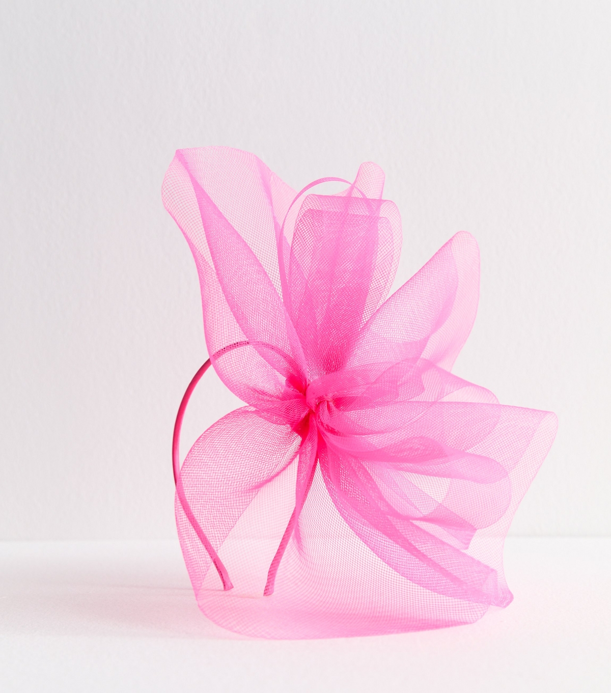 Pink Mesh Flower Fascinator New Look