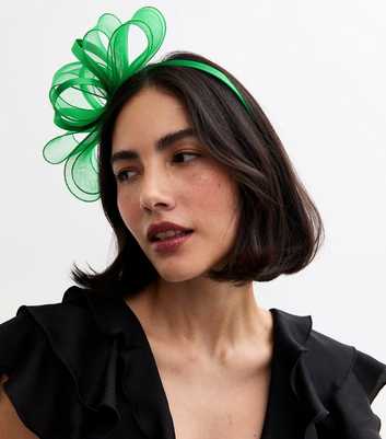 Green Mesh Bow Fascinator