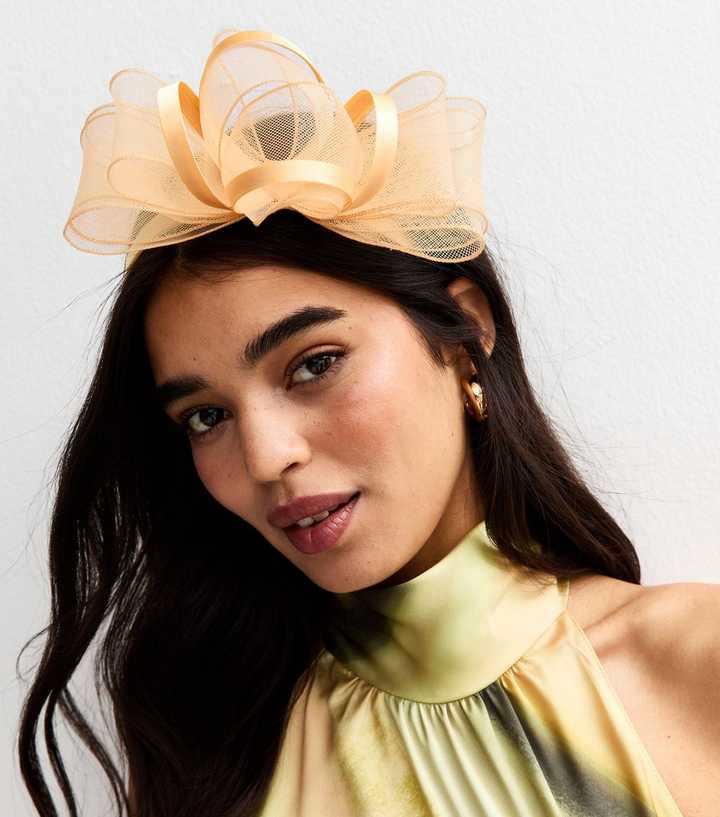 Gold Mesh Bow Fascinator