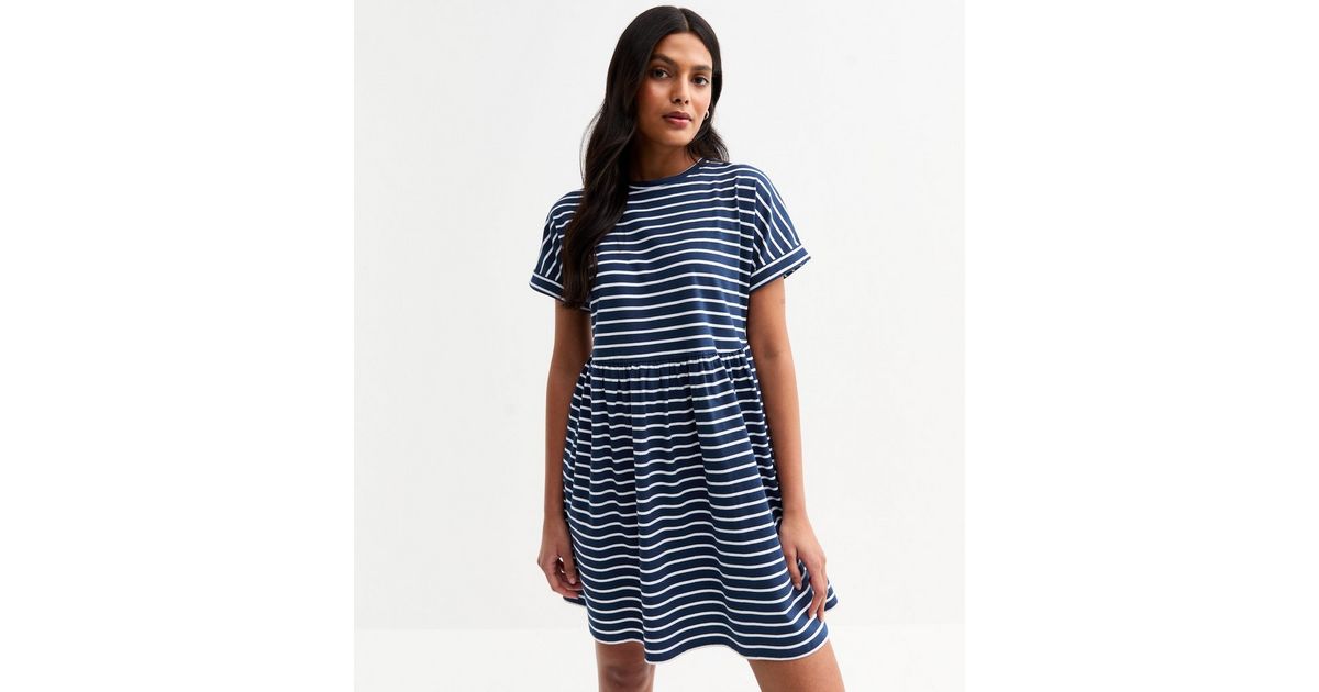 Starkx Cotton Stripe Mini Dress- Bluey Stripe main image 1
