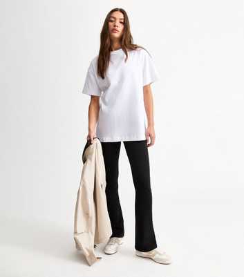 Black Jersey Kickflare Leggings