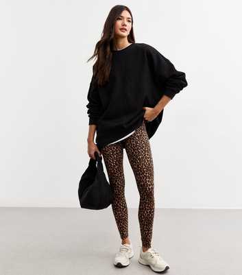 Brown Leopard Print High Waisted Leggings