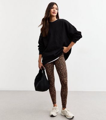 Brown Leopard Print High Waisted Leggings