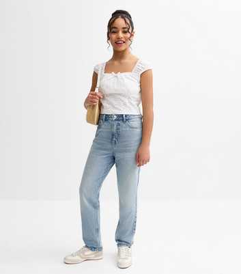 Girls Vintage Blue Mom Jeans
