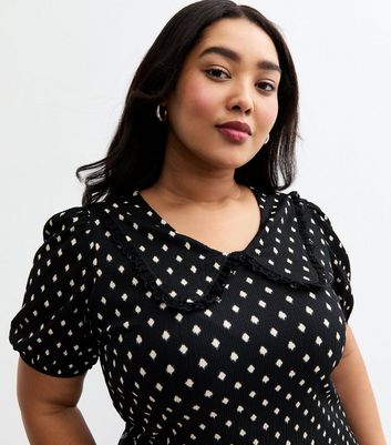 Black spotty dress online