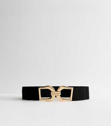 Black Buckle Stretchy Belt