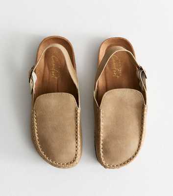 Camel Faux Suede Slingback Mules