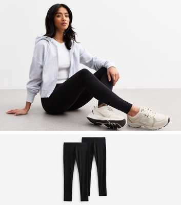 Petite Pack of 2 Black Leggings