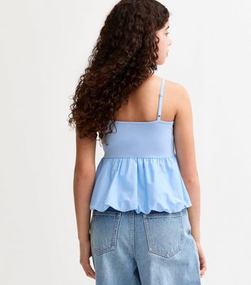 トップス BabylClub Babydoll top babyblue Hollister Co. BARE TIERED BABYDOLL - Top - blue/dark blue