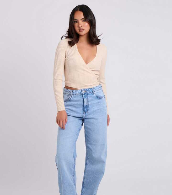 Urban Bliss Cream Cropped Wrap Cardigan