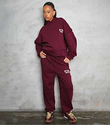 WKNDGIRL Burgundy WKND Club Oversized Hoodie 