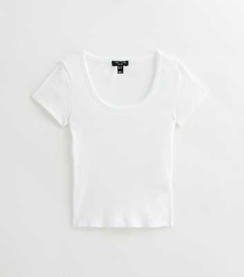 Petite White Scoop Neck T-Shirt